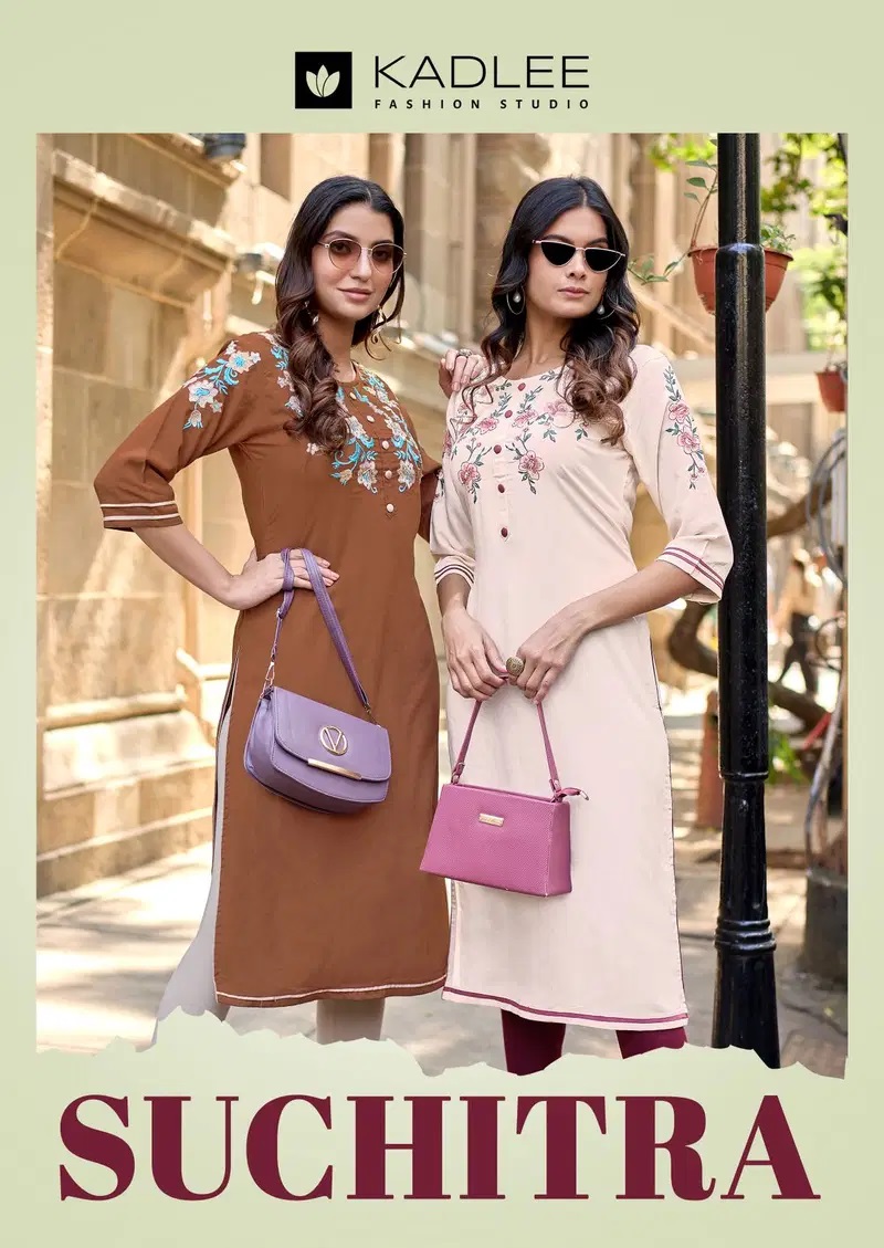 Kadlee Suchitra Thread Worked Kurti Collection
