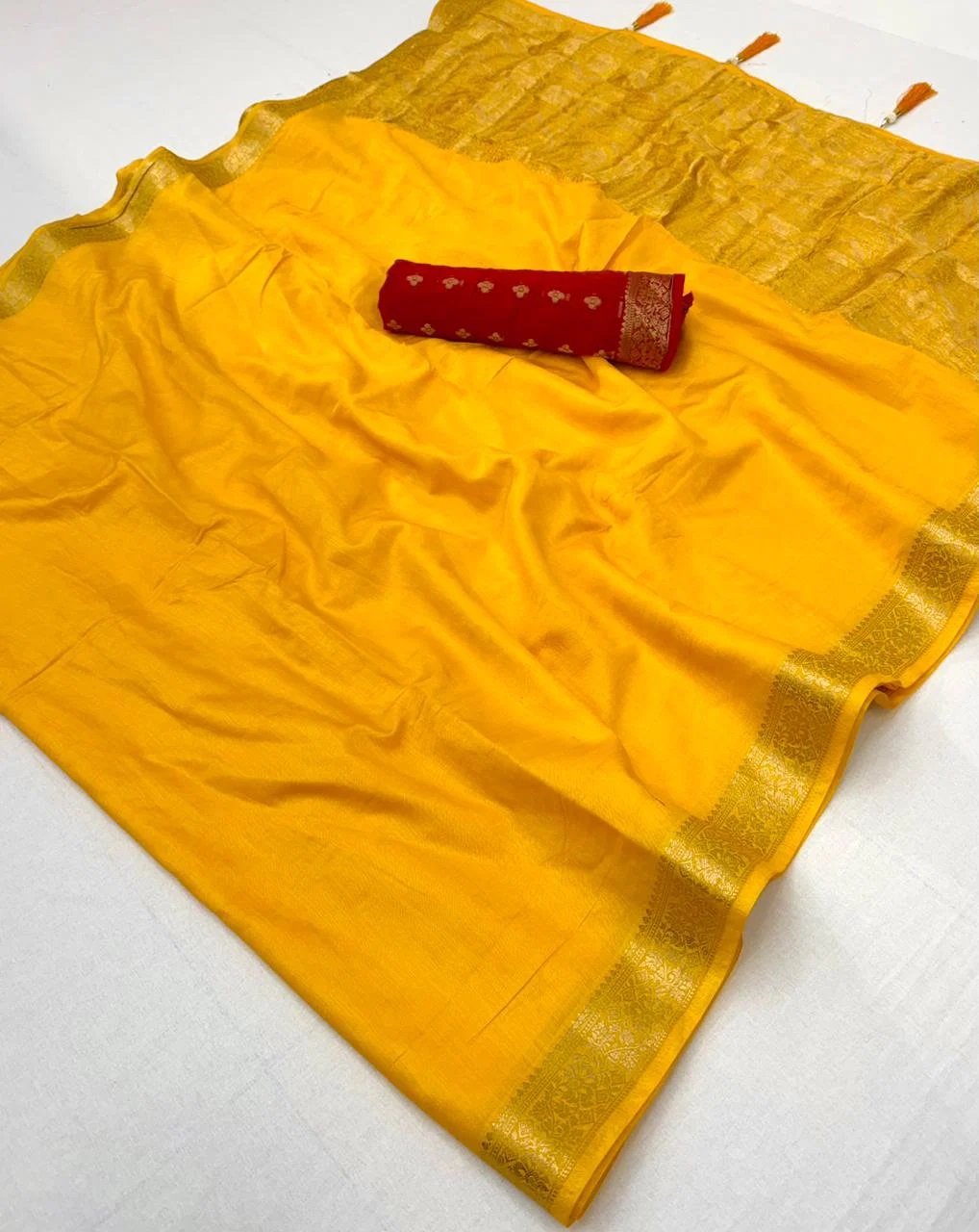 Rajyog Indu Vol 2 Cotton Viscose Weaving Work Saree