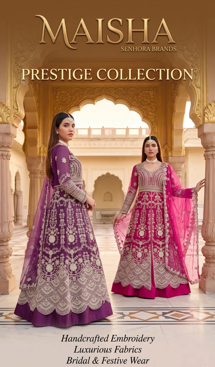 Senhora Anarkali 3106 Net Embroidered With Stone Work Gown With Bottom Dupatta