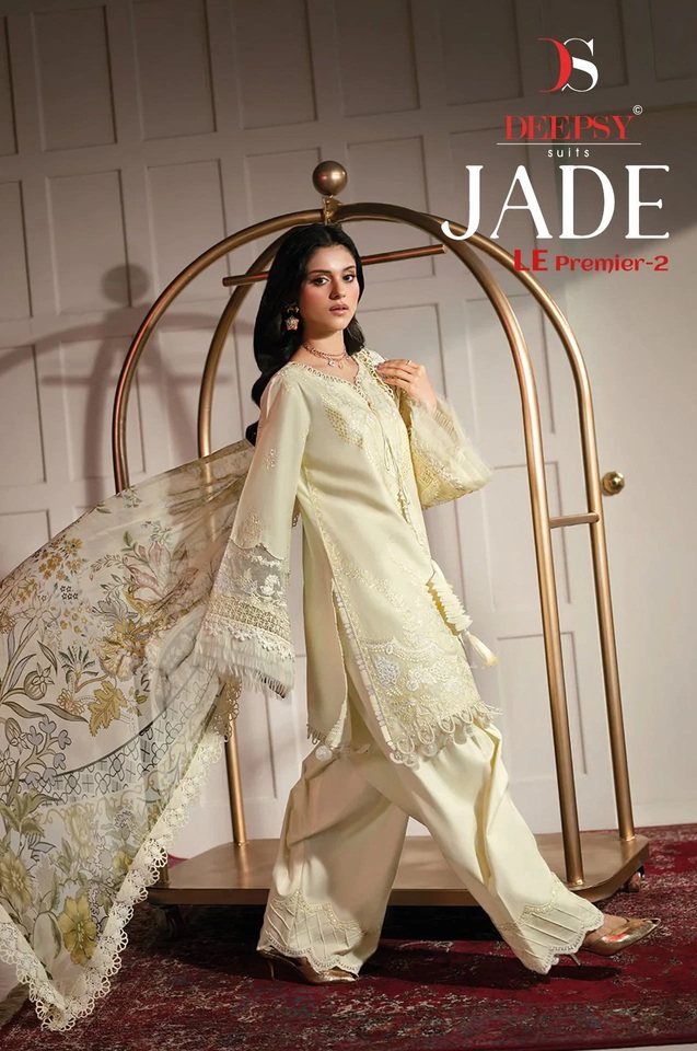 Deepsy Jade Le Premier Vol 2 Embroidered Salwar Suits Chiffon Dupatta