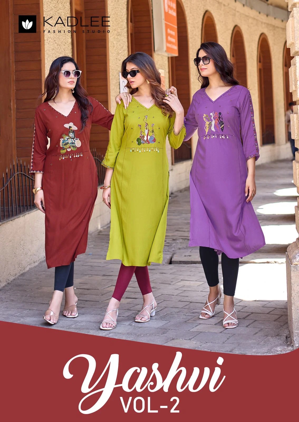 Kadlee Yashvi Vol 2 Thread Worked Kurti Collection