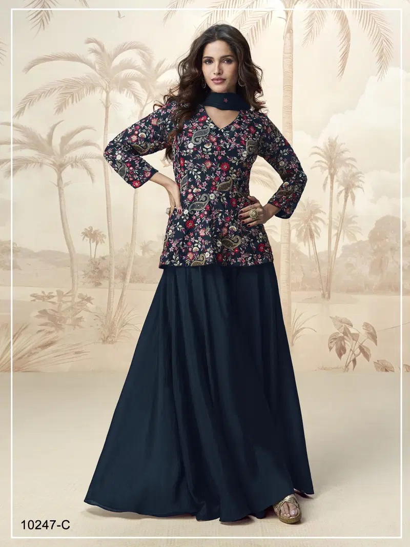 10247 Master Colors Chinon Designer Indo western Collection