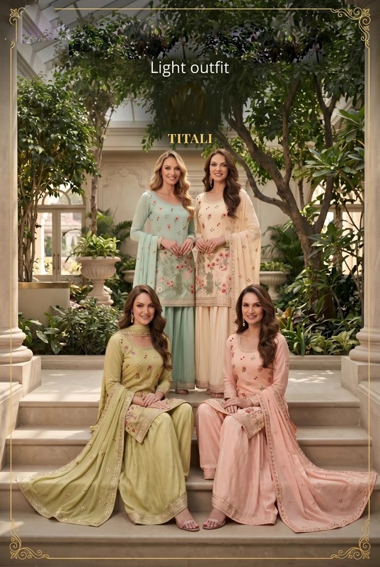 Titali 10001 A To D Embroidered Salwar Kameez Collection