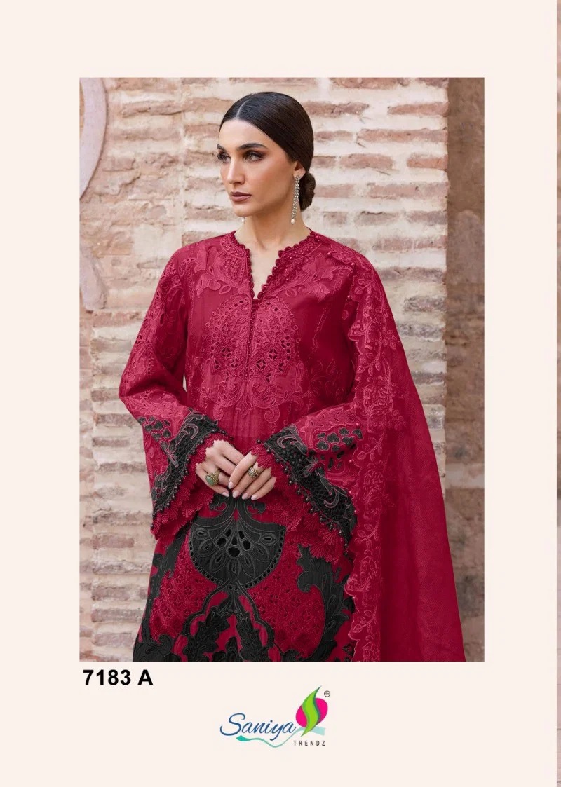 Saniya 7183 Embroidered Cotton Pakistani Salwar Kameez