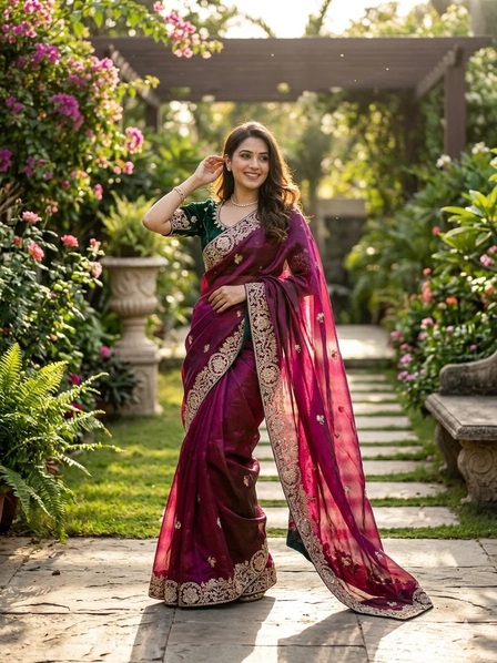 Kc 416 Space Silk Coding Work Designer Saree Collection