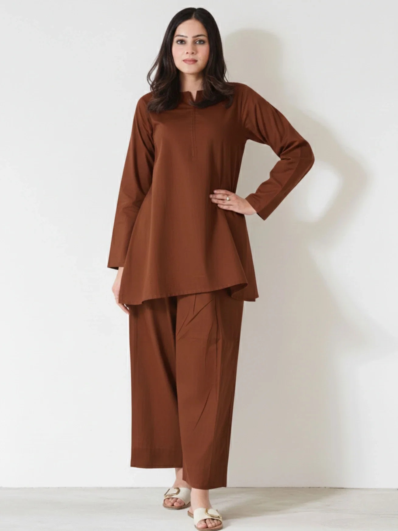 Dhruvi 470 Chanderi Plain Kurti With Bottom Collection