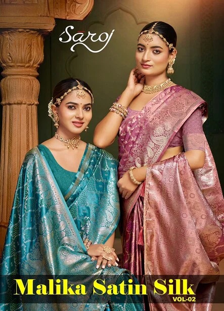 Saroj Malika Satin Silk Vol 2 Traditional Silk Saree Collection