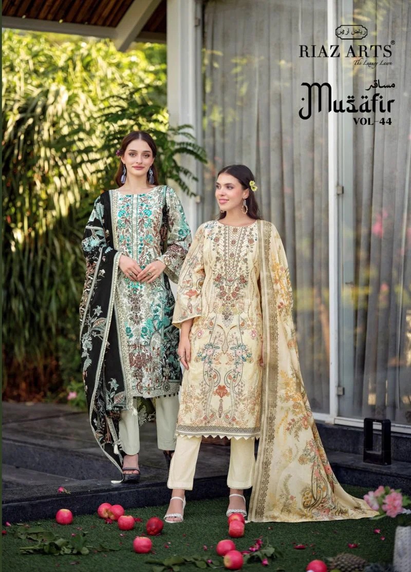 Riaz Arts Musafir Vol 44 Cotton Printed Dress Material