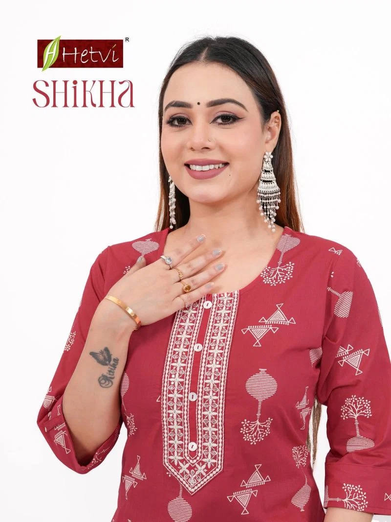 Hetvi Shikha Dhabu Cotton Daily Wear Kurti With Bottom