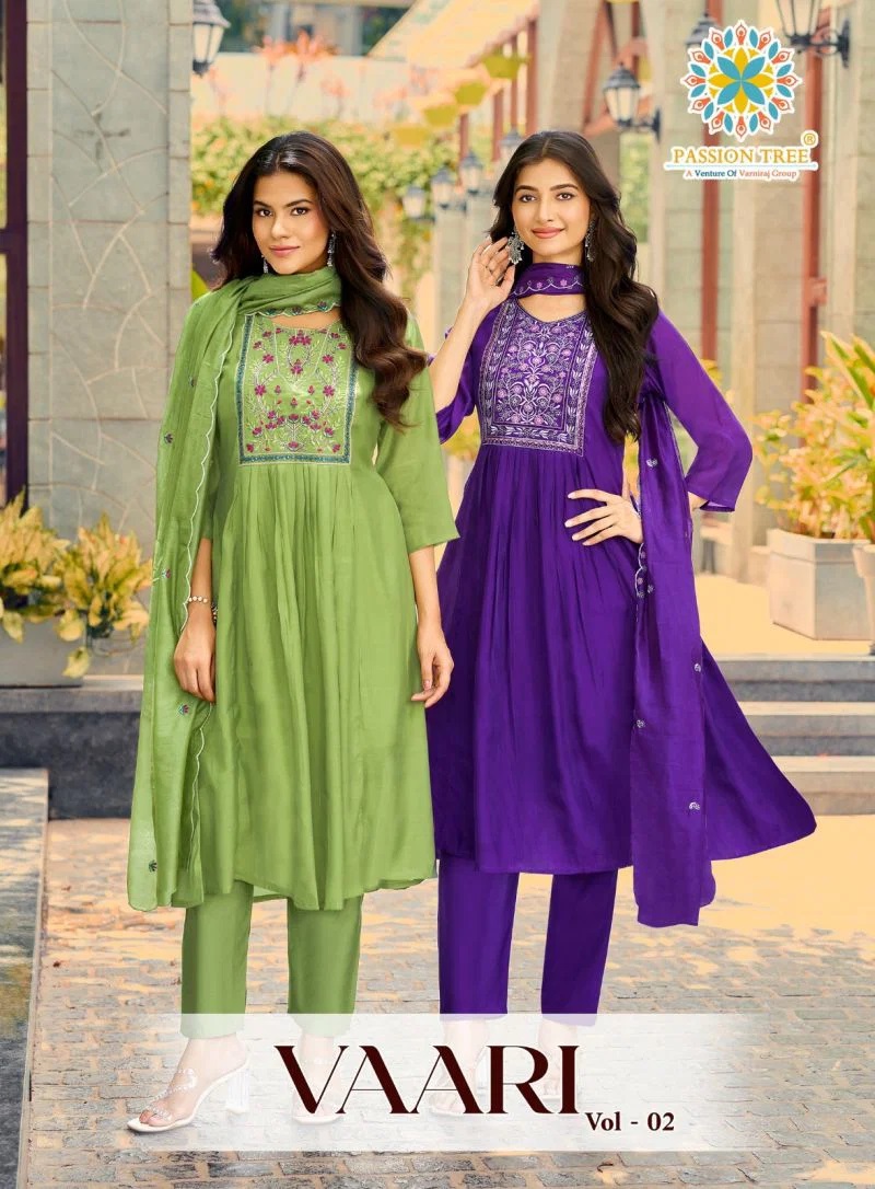 Passion Tree Vaari Vol 2 Mal Chanderi Kurti With Bottom Dupatta