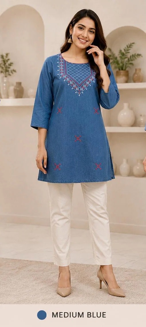 Tlc Vol 13 Denim Casual Wear Short Kurti Collection