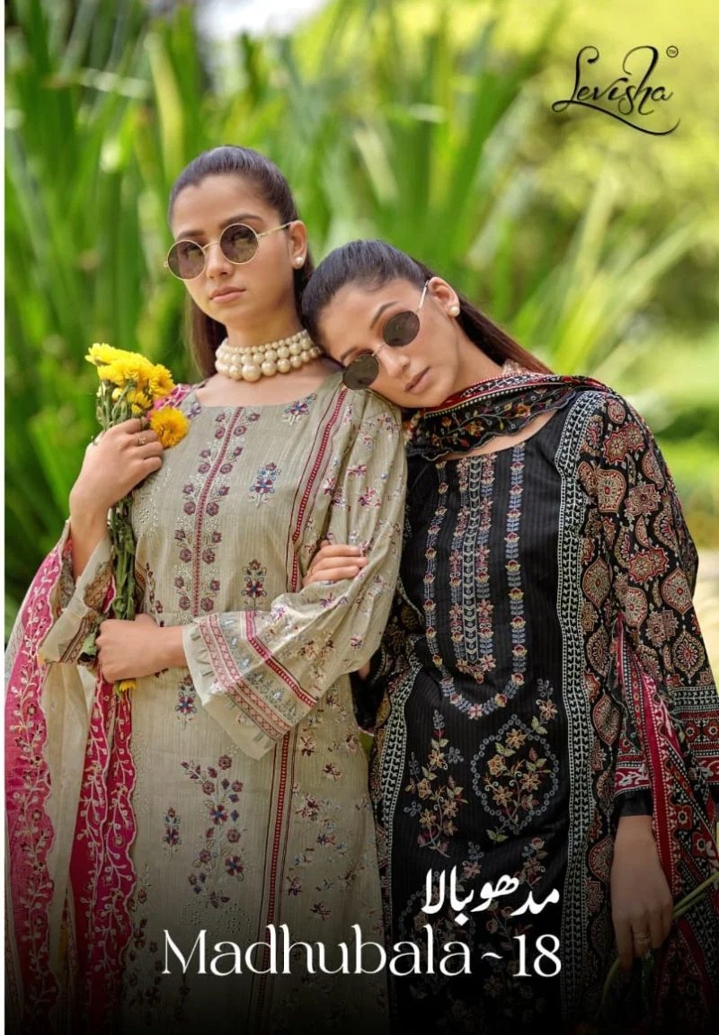 Levisha Madhubala Vol 18 Lawn Cotton Dress Material Manufacturer Online