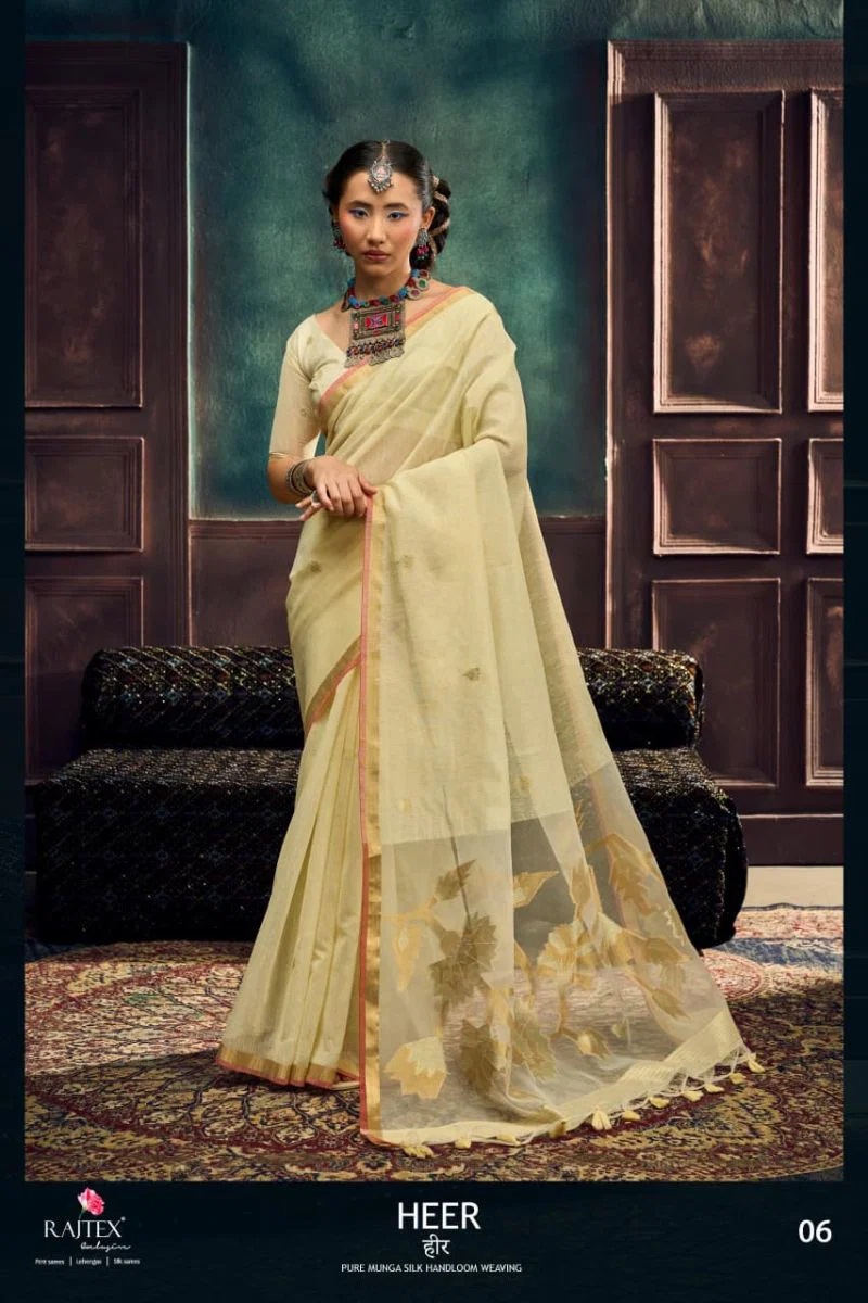 Rajtex Heer Munga Pure Silk Handloom Traditional Sarees Online