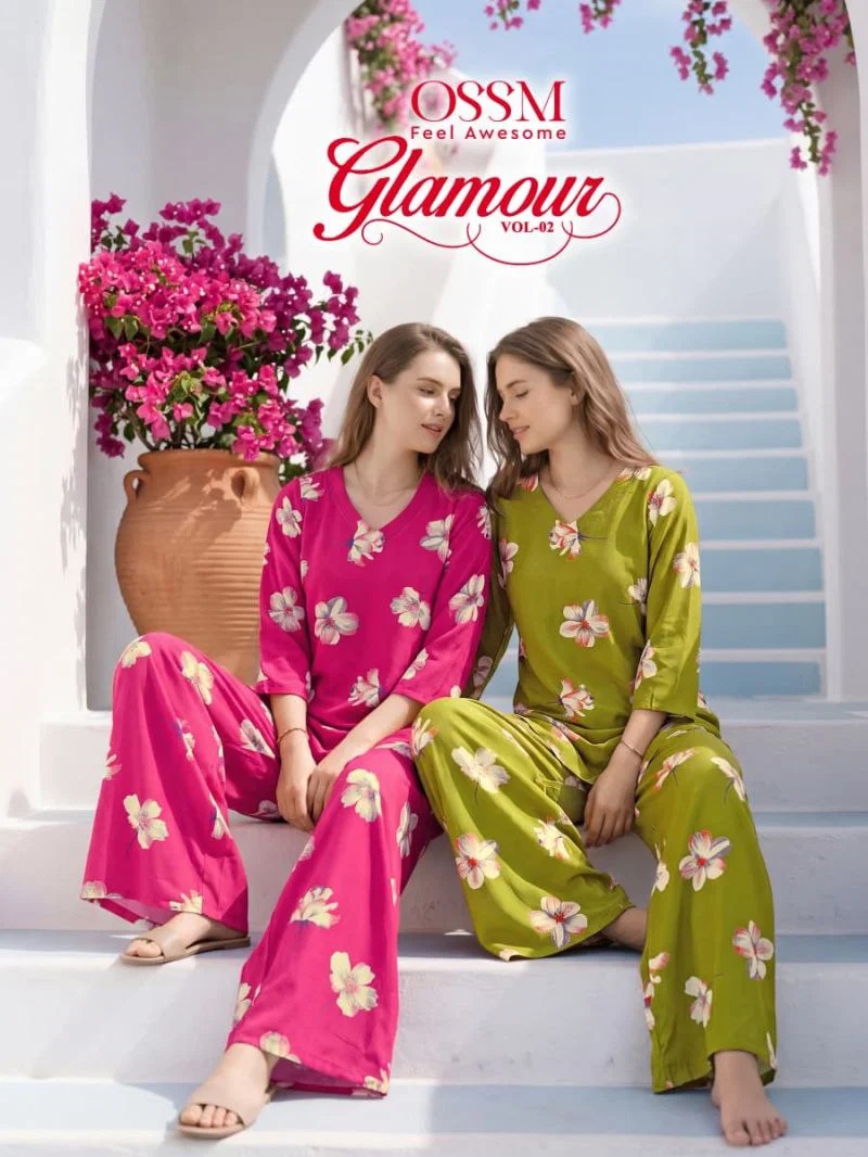 Ossm Glamour 201 Reyon Printed Co Ord Set Manufacturers In India