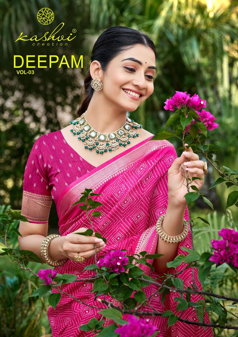 Kashvi Deepam Vol 3 Dola Silk Casual Wear Saree Collection