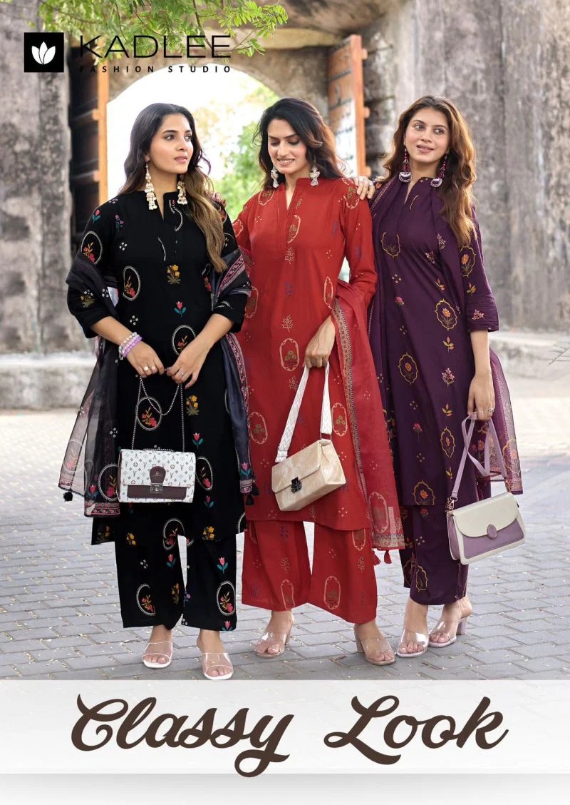 Kadlee Classy Look Printed Kurti With Bottom Dupatta