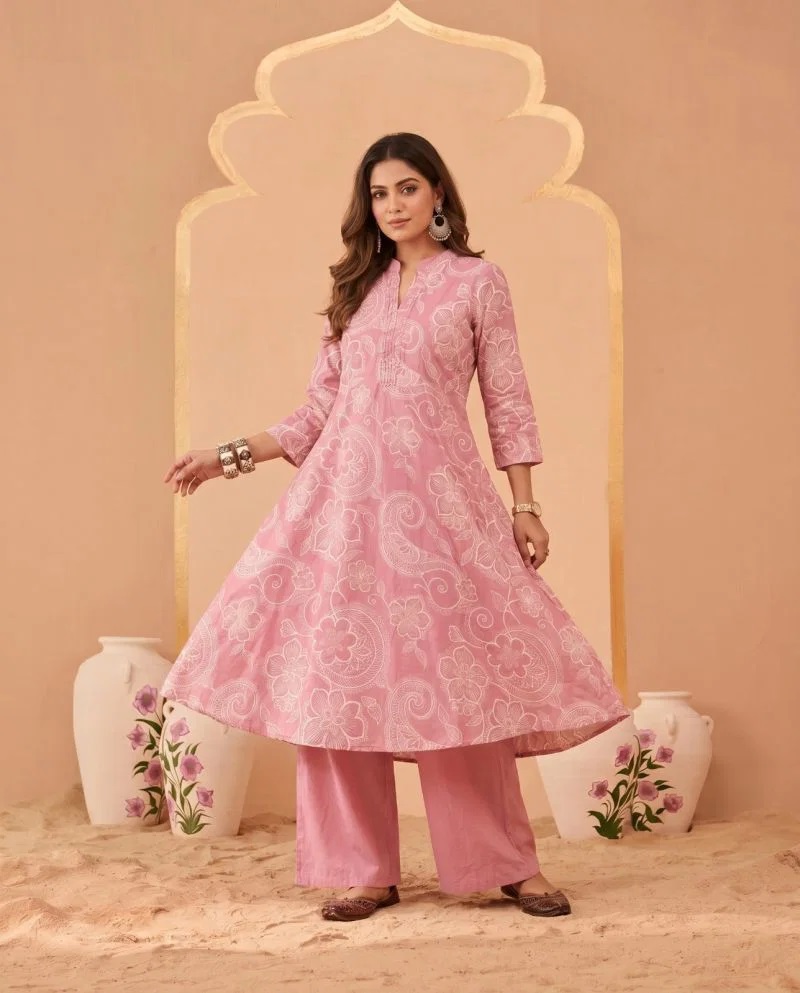 Nisha K 1070 Cotton Printed Kurti With Bottom Collection