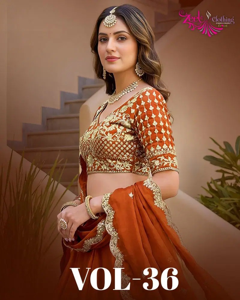 Zeel Vol 36 Rangoli Silk Embroidery Work Wedding Lehenga Choli