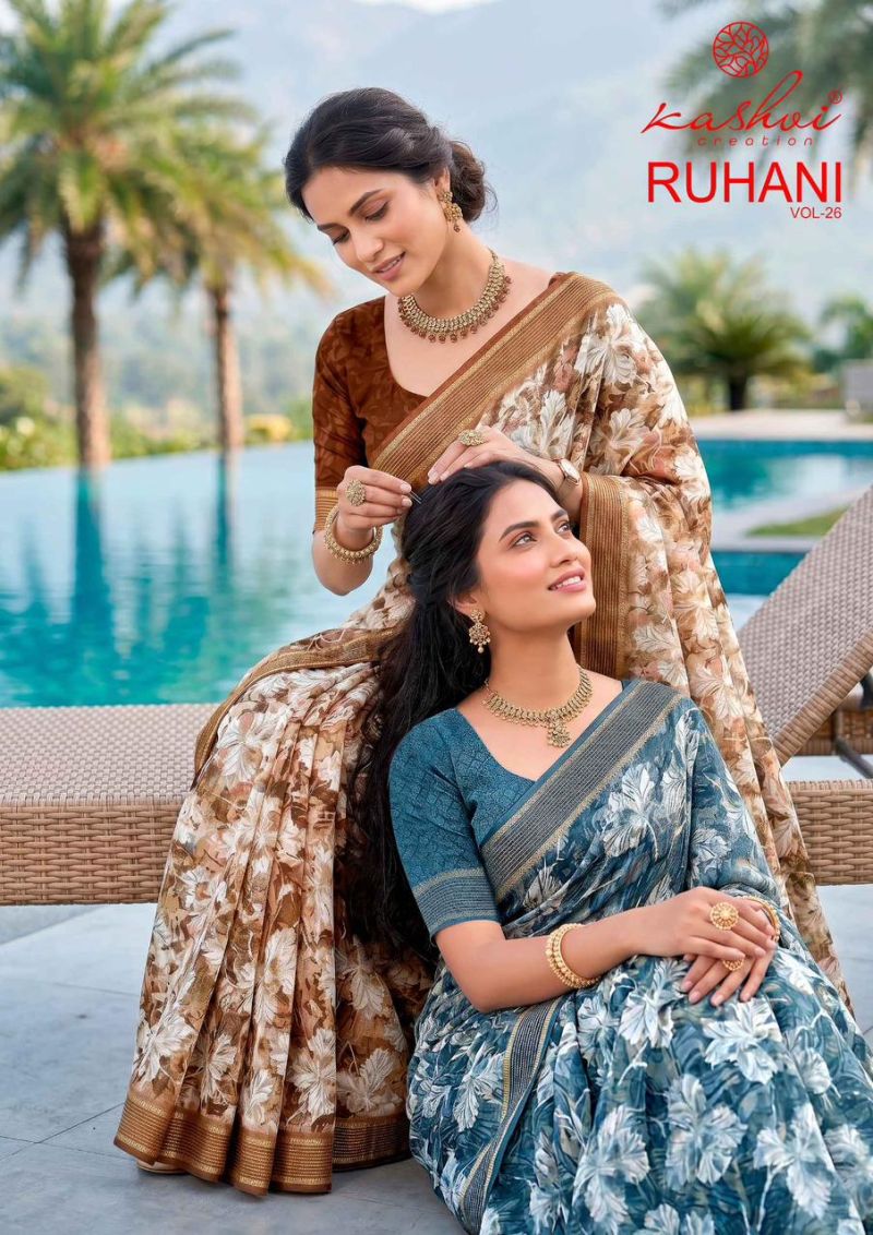 Kashvi Ruhani Vol 26 Zari Patta Casual Wear Saree Collection