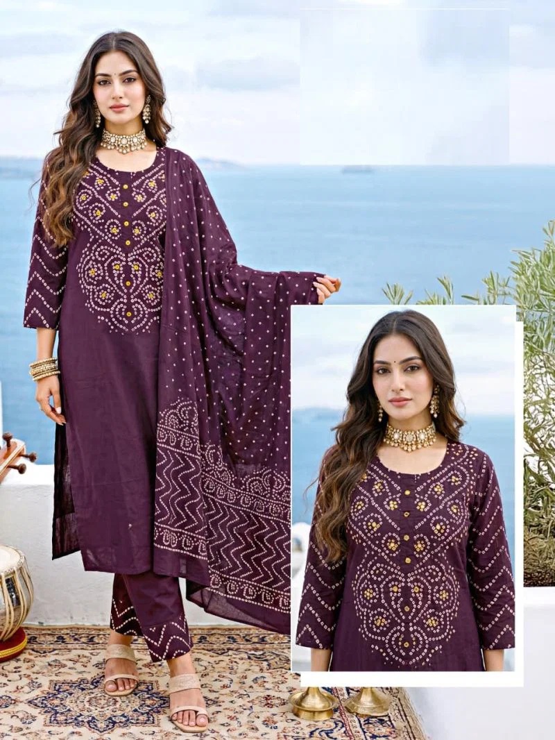 Nisha 1088 Printed Kurti With Bottom Dupatta
