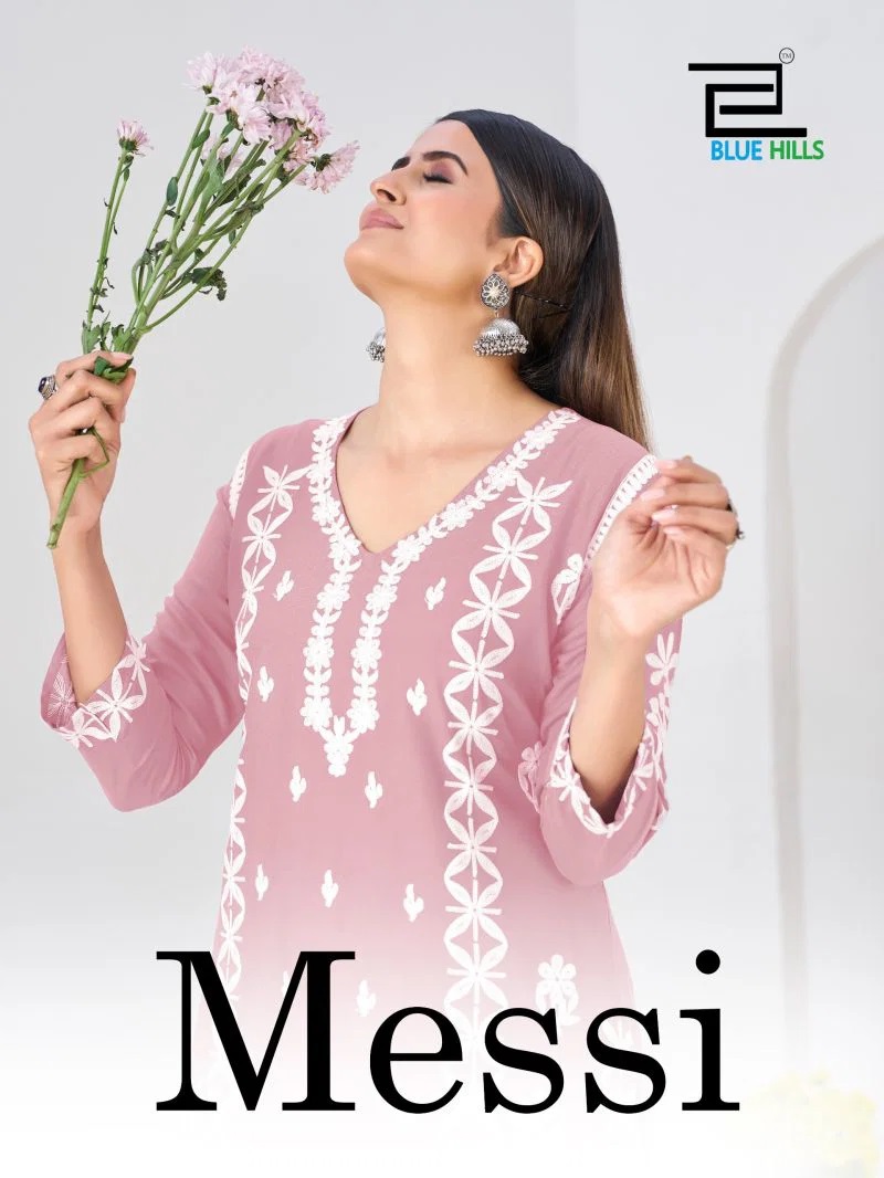 Blue Hills Messi Thread Work Kurti With bottom Collection