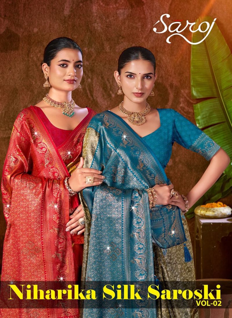 Saroj Niharika Silk Saroski Vol 2 Kanchipuram Saree Collection