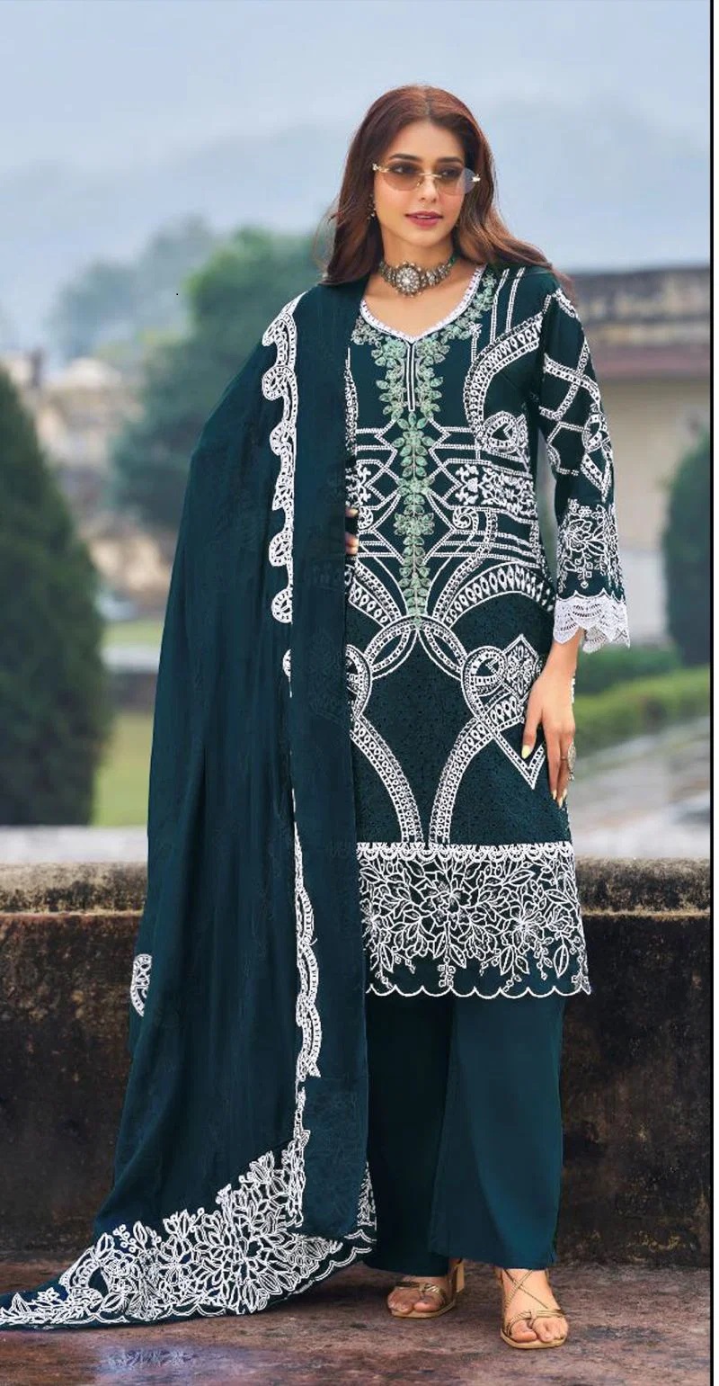 Elan E 51 A To D Cotton Embroidered Work Pakistani Salwar Suits