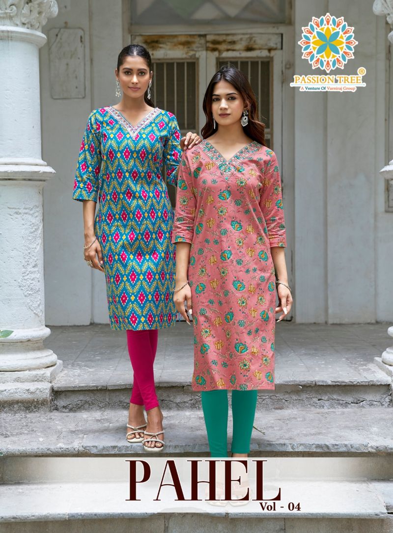 Passion Tree Pahel Vol 4 Cotton Printed Kurti Collection