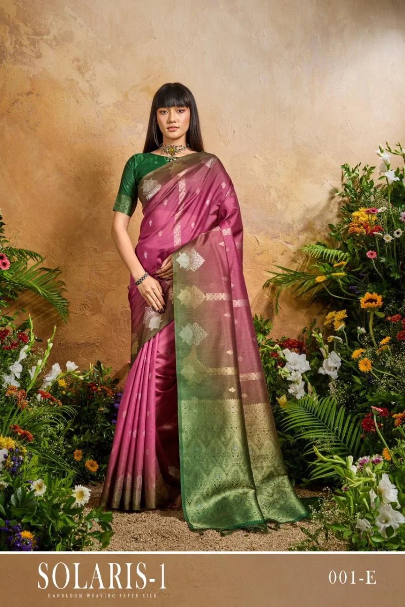 Rajtex Solarish Vol 1 Paper Silk Handloom Saree Collection
