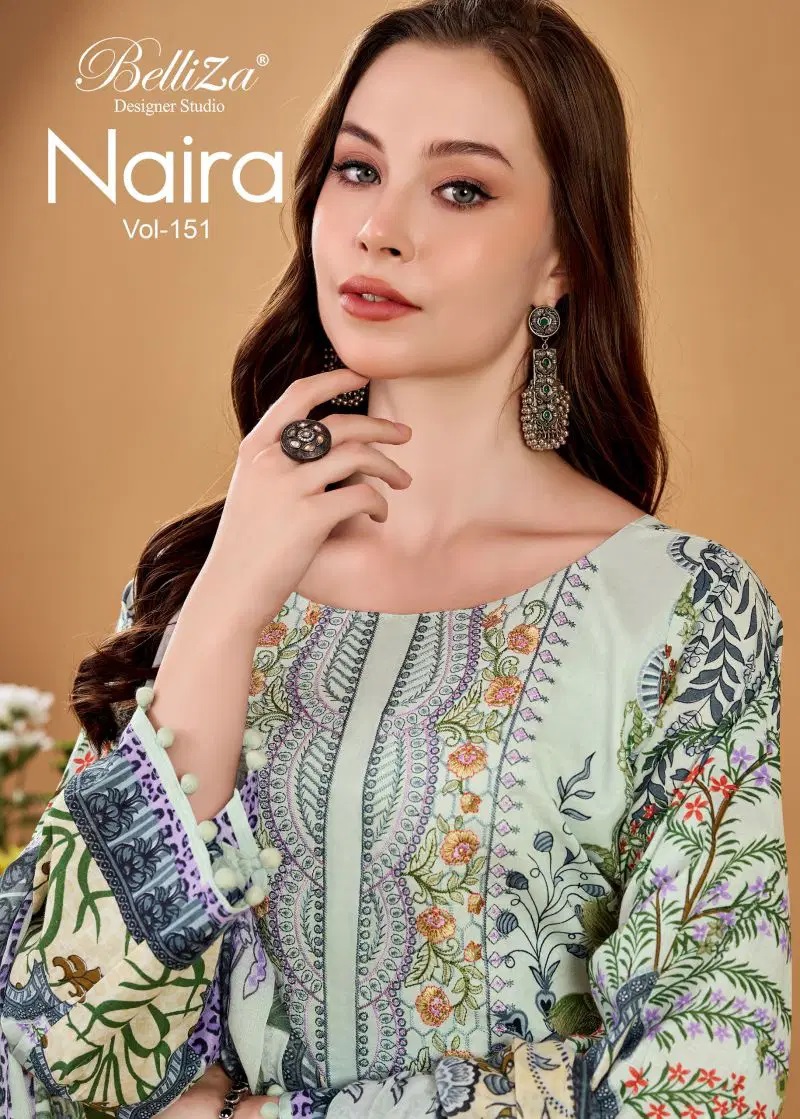 Belliza Naira Vol 151 Cotton Digital Print Dress Material