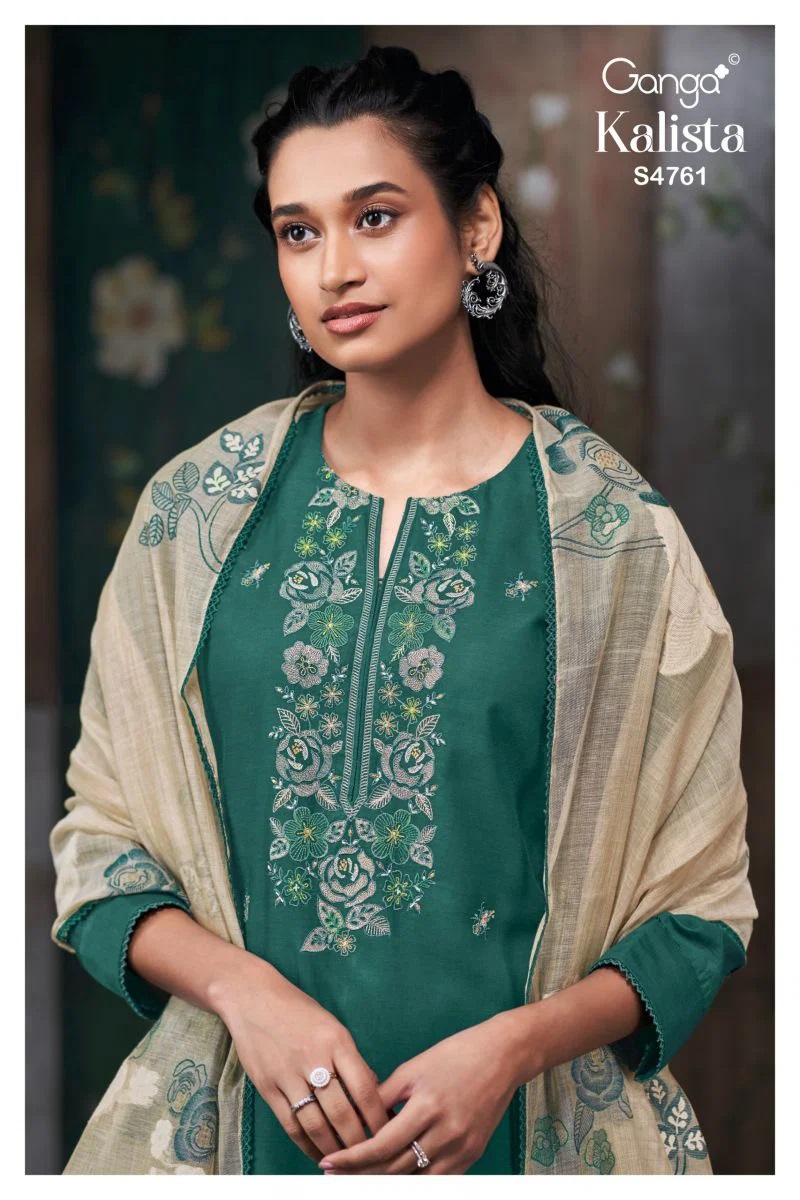 Ganga Kalista 4761 Silk Embroidered Salwar Kameez