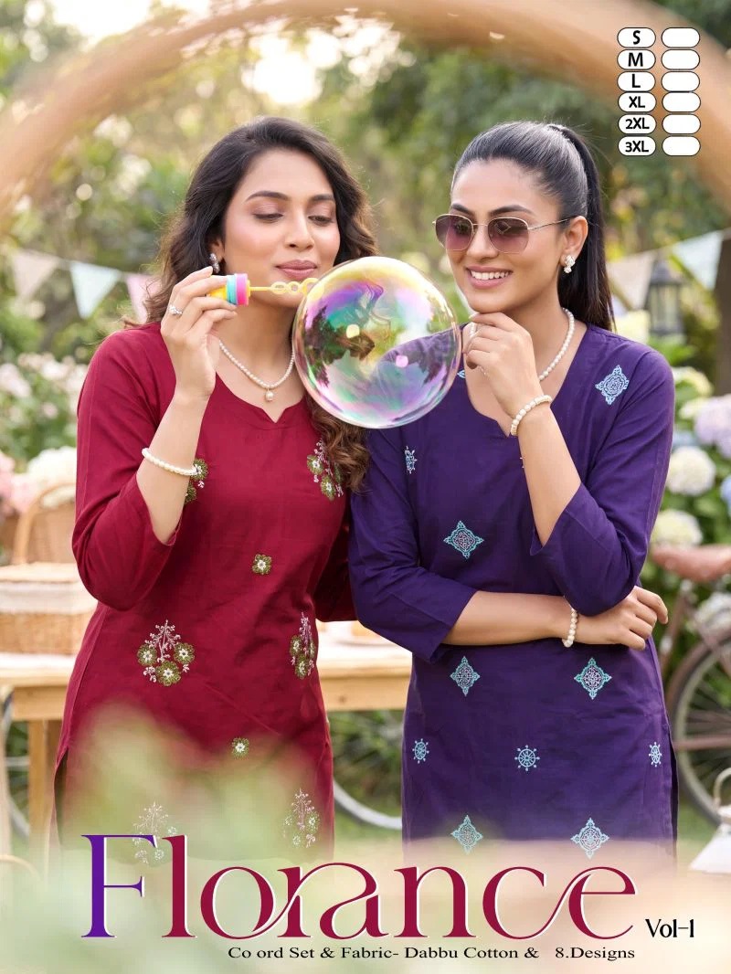 Florance Vol 1 Dhabu Cotton Kurti With Bottom Below Price 500
