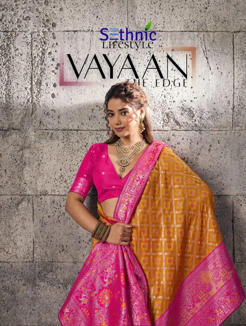 Sethnic Vayaan Banarasi Silk Zari Work Saree Collection