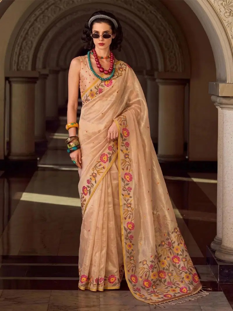 Ast Fantasy Tissue Silk Zari Weaving Saree Collection