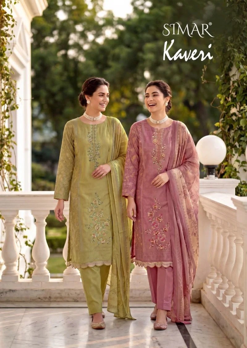 Glossy Simar Kaveri Maslin Embroidered Salwar Kameez Collection