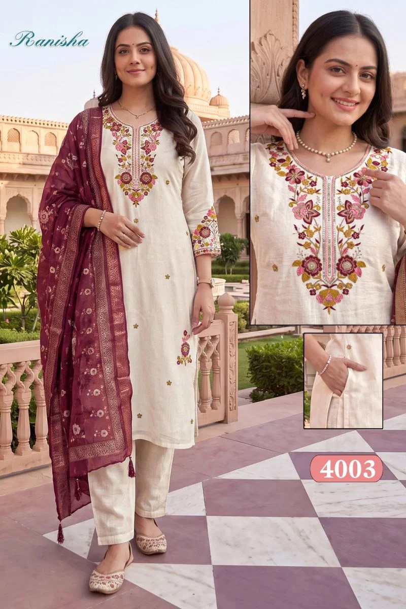 Ranisa Vol 1 Embroidered Kurti Set Supplier & Wholesaler in Surat