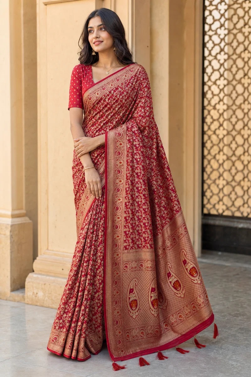 Mv Vis 53 Dola Silk Traditional Printed Saree Collection