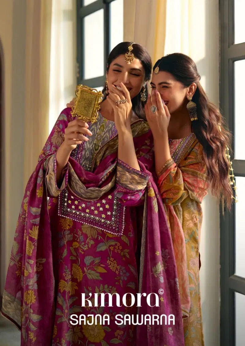 Kimora Sajna Sawarna Muslin Digital Printed Salwar Kameez
