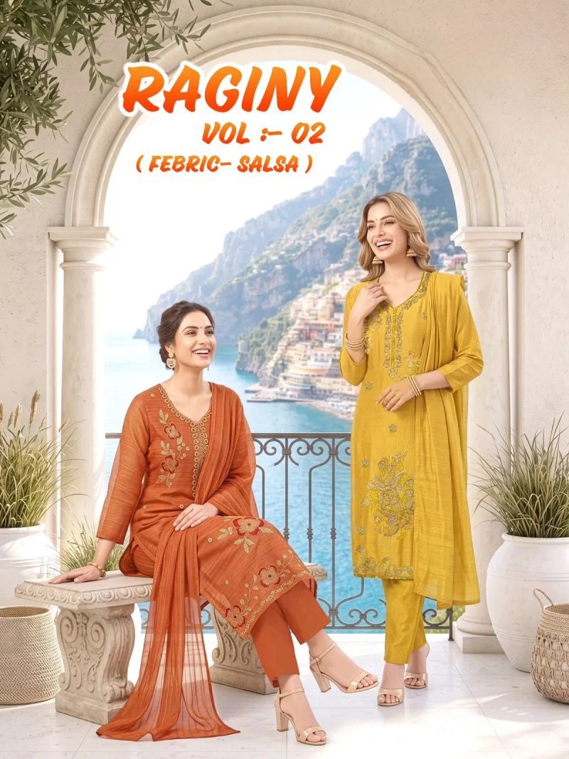 Raginy Vol 2 Heavy Handworked Kurti Bottom With Dupatta