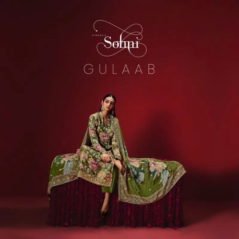 Kimora Sohni Gulaab Kanjivaram Silk Print Salwar Kameez