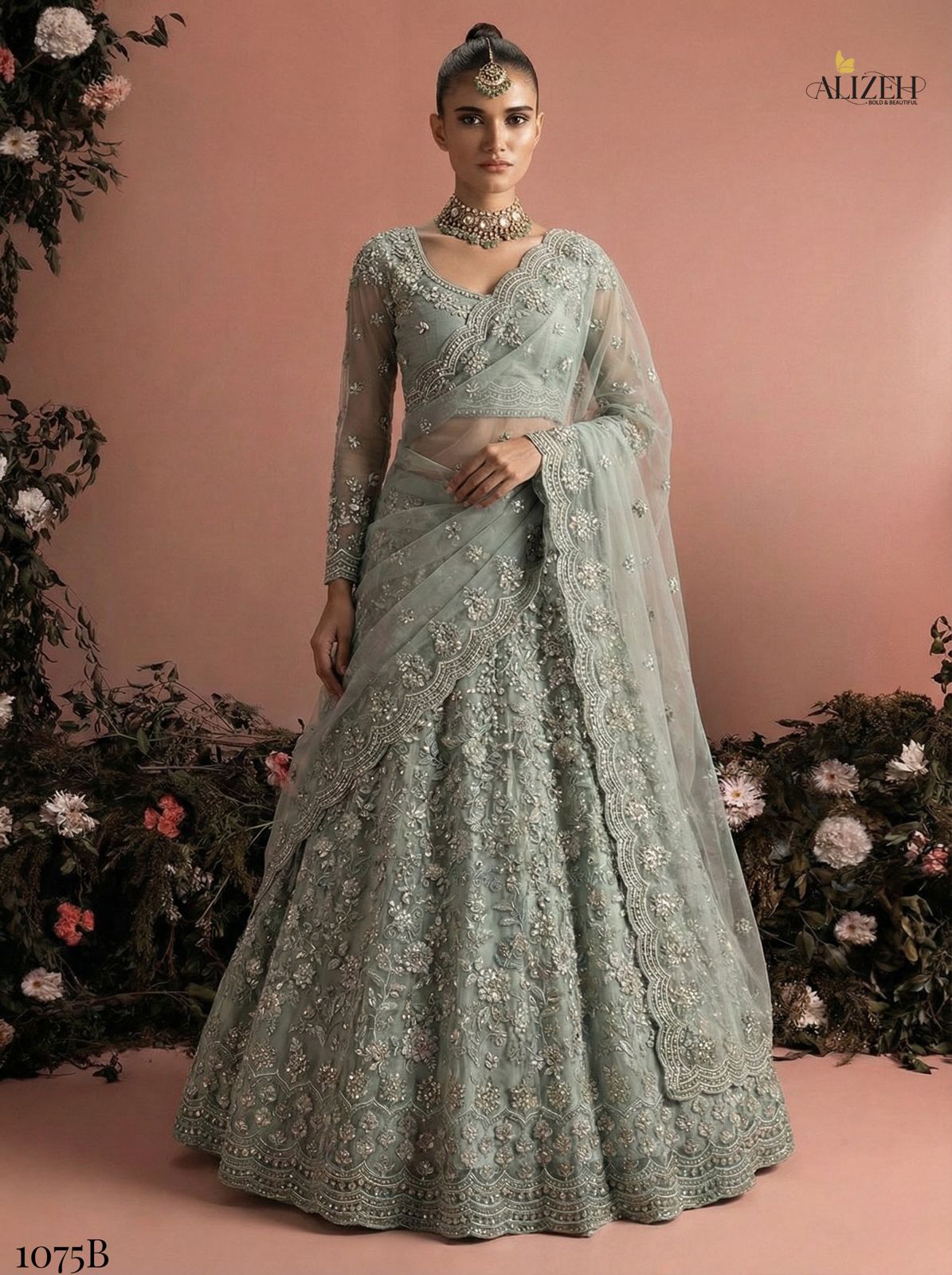 Alizeh Bridal Heritage Colours 1075 Designer Lehenga Choli Collection