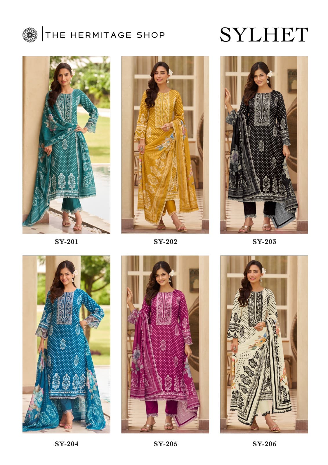 Hermitage Sylhet Viscose Designer Dress Material Collection